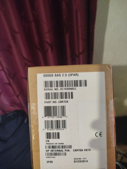Жесткий диск для сервера HP 4 тб SAS 3.5 7.2к и  HP 600gb SAS 2.5 3PAR