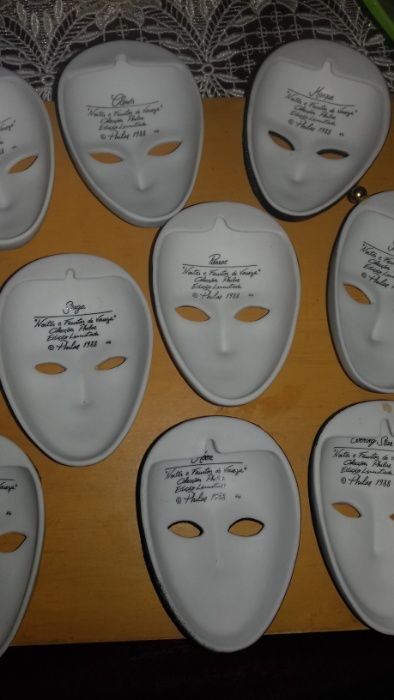 Máscaras de porcelana "Colecção Noites e Faustos de Veneza"