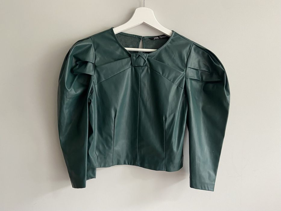 Zara bluzka z ekoskóry r XS