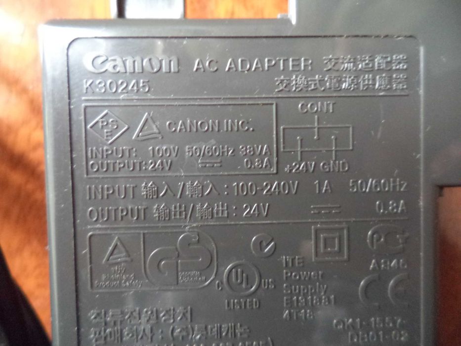 Блок питания Canon K30245 принтера  Canon  PIXMA1600+кабель, плата