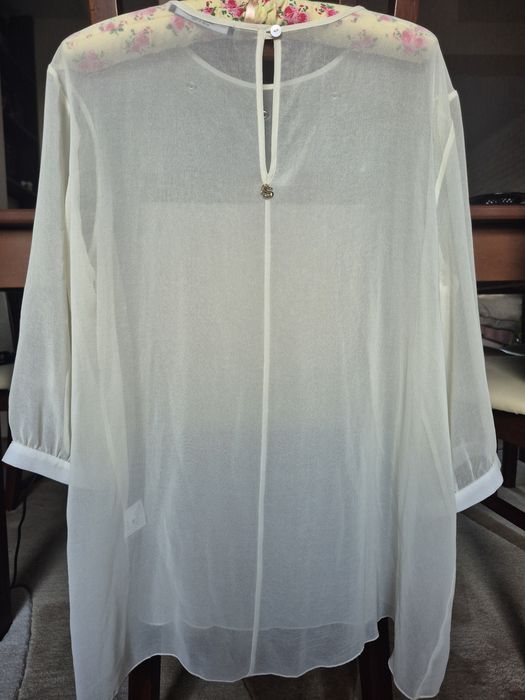 Siste's bluzka mgiełka ecru Made in Italy r. M-XL