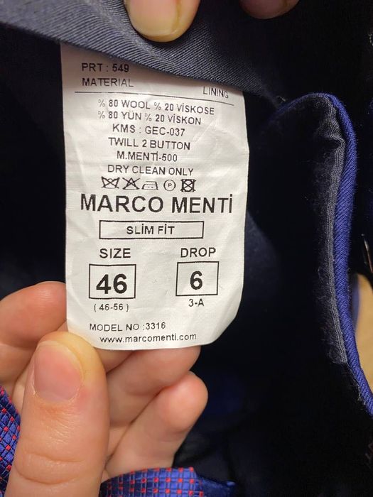 Костюм класичний чоловічий Marco Menti