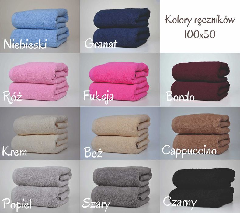 Ręczniki z Haftem Imię 100x50 Zestaw Na Rocznicę Ślub 500gr