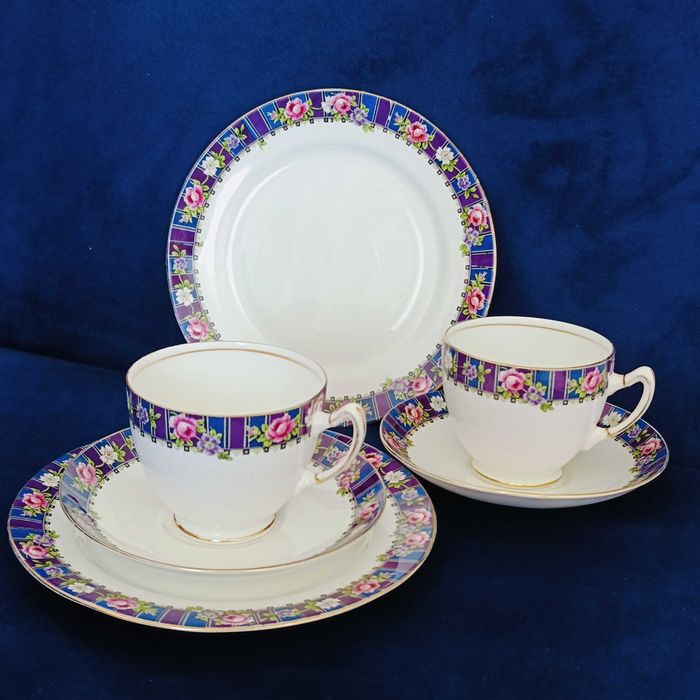 **TRIO filiżanka porcelana Star Longton PARAGON 1913_1916