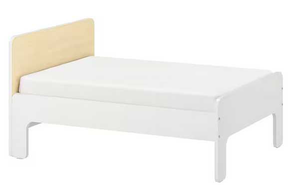 Cama de criança SLÄKT IKEA, 80x200 cm + barreiras + colchão