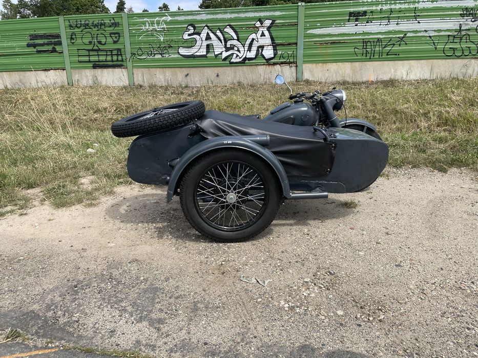 M72 R71 WH z wozkiem po remoncie zarejestrowany biala tablica