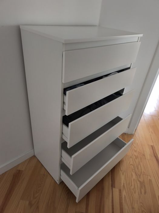 KULLEN Cómoda c/5 gavetas, branco
