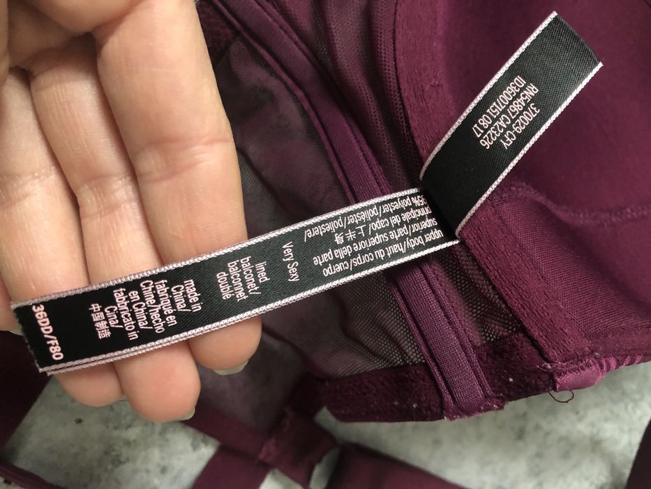 Biustonosz gorset Victoria’s Secret 80F 36DD fioletowy