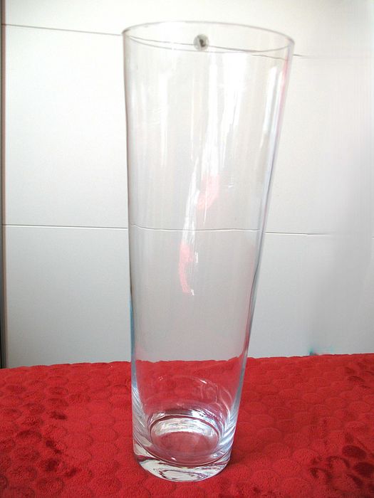 Wazon - flakon szklany duży 48 cm - Ręczna robota