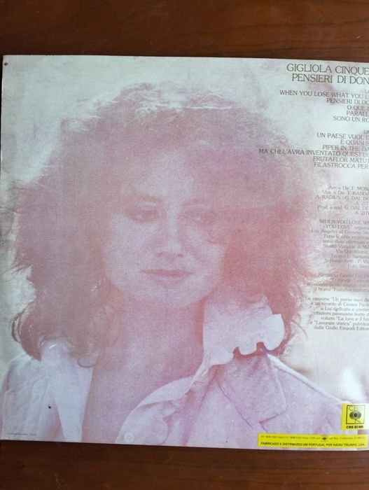 Disco de vinil LP Gigliota Cinquetti - 'Pensamentos de Mulher'