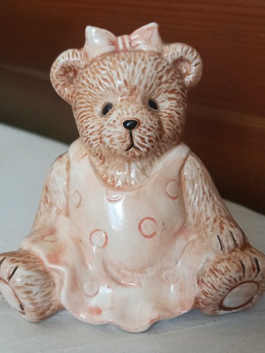 Ceramiczny miś na pachnące kwiaty zioła
