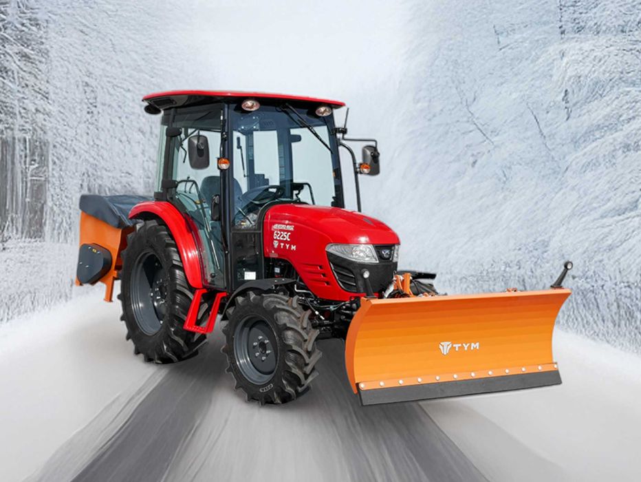 Ciągnik komunalny z pługiem i posypywarką TYM 6225C [59 KM] PROMOCJA!