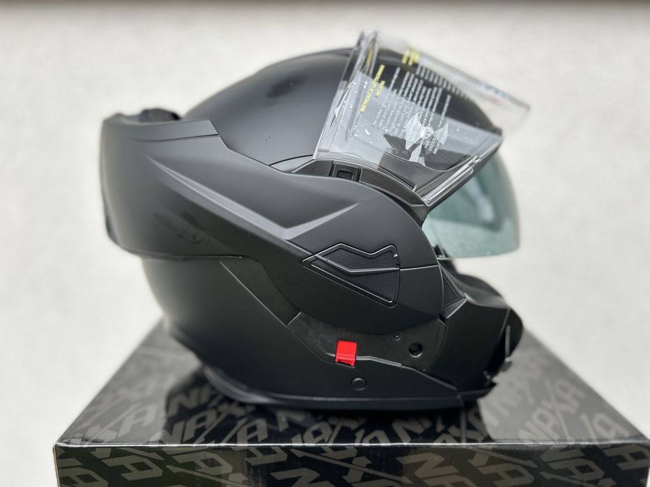Kask motocyklowy modulowy NAXA FF1 rozmiar XXL 63-64cm,czarny,Szczeka!