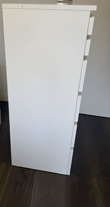 Cómoda branca, 6 gavetas com espelho