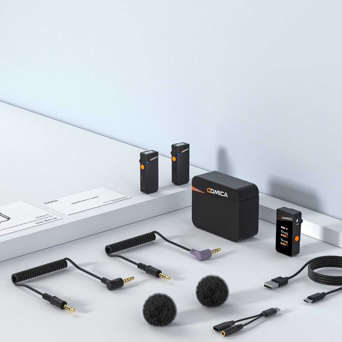 COMICA Vimo C3 - Dual Lavalier Wireless Microphone with Charging Case63825211910529121