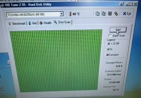 Dysk TOSHIBA 60GB 4.2K 8MB ATA 2.5'' MK6025GAS ATA PATA