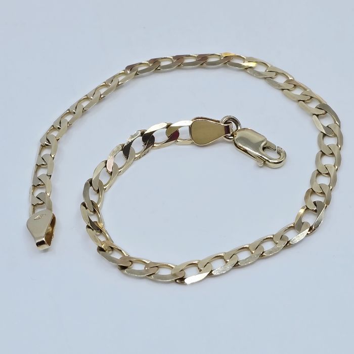 Złota bransoletka splot pancerka pełny próba 585 14k  waga 6.37