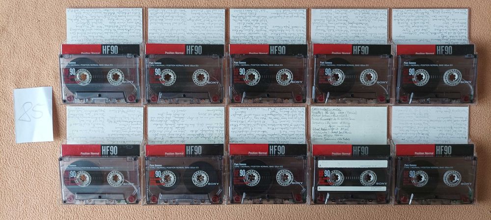 85 SONY HF, NORMAL IEC I/TYPE I/Position: Fe, 10 sztuk kasety magnetofonowe