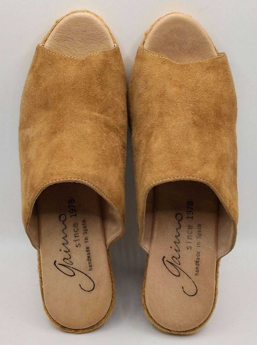 Espadryle damskie Gaimo brązowe na koturnie EU 39