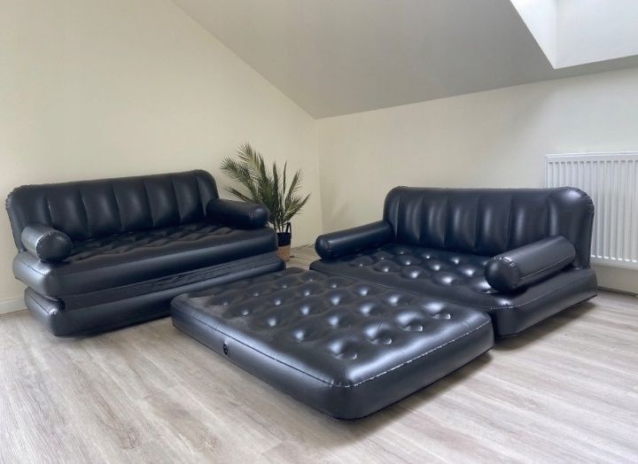 Materac dmuchany sofa 5w1 łóżko 2 os na działkę