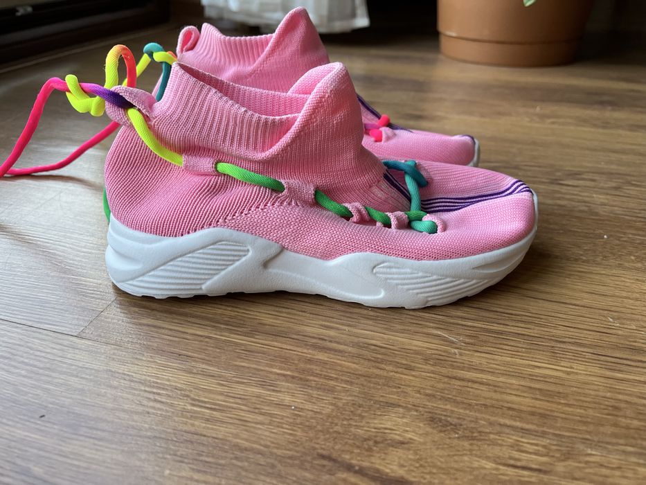 Buty  sneakersy róż 32/20,5-21cm jak nowe