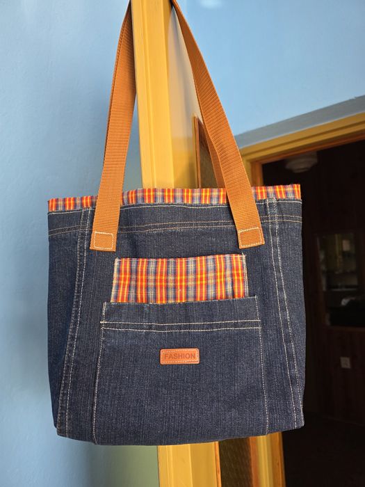Torba jeansowa shopperka