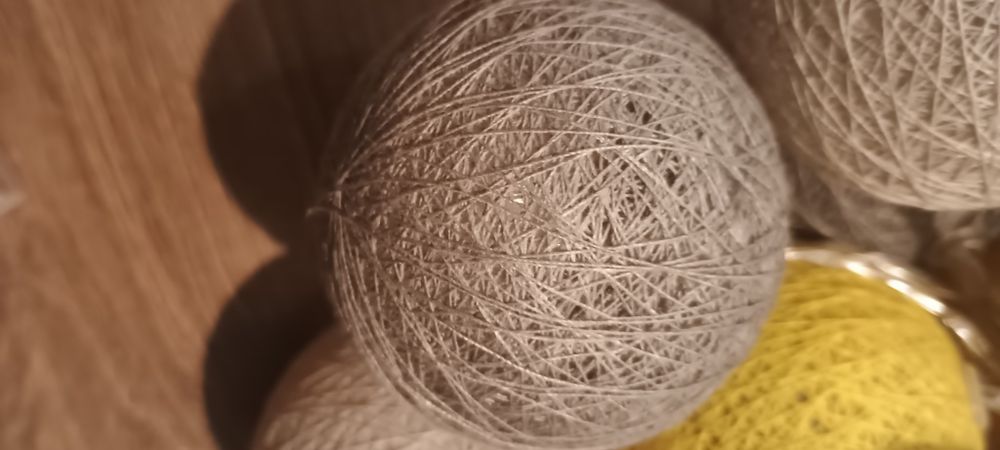 Girlanda łańcuch dekoracyjny Cottonballs na baterie