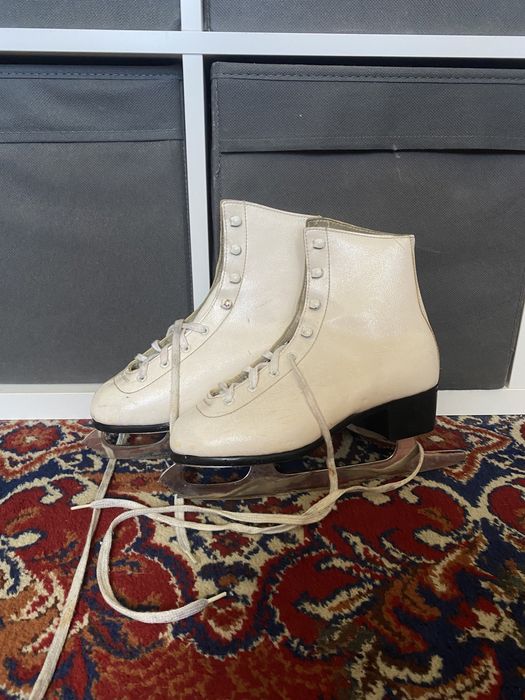 Łyżwy figurowe dziecięce Polsport PRL, rozmiar 21.5/33.5, białe