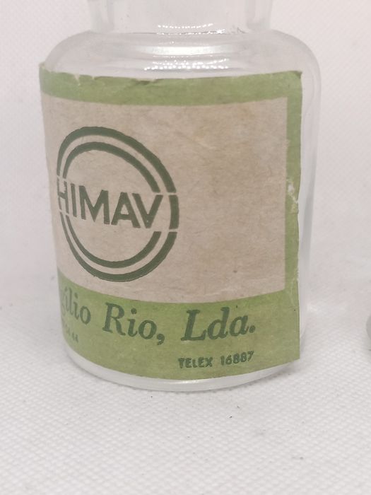 Frasco antigo de laboratório HIMAVI