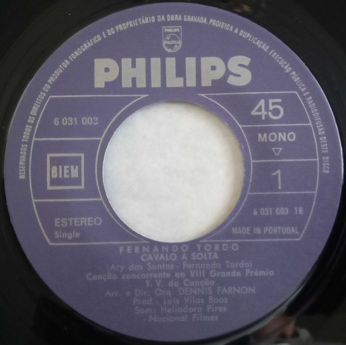 Fernando Tordo	- - - - -	Cavalo à Solta	- - - - -	Single