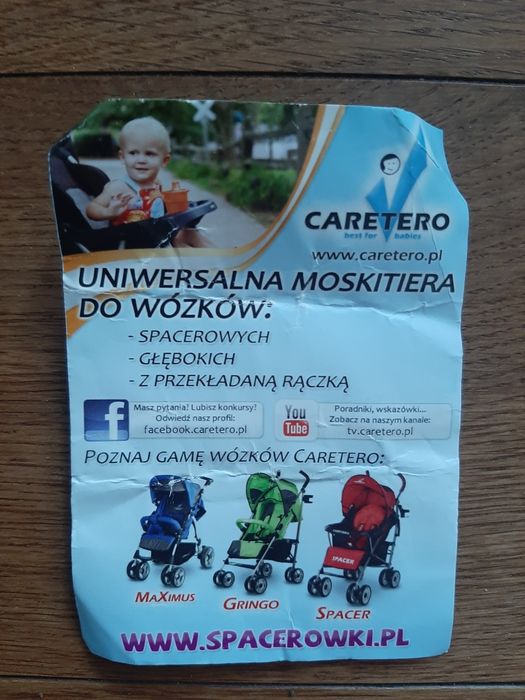 Caretero uniwersalna moskitiera do wózka