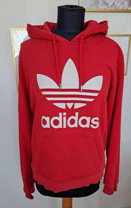 Czerwona bluza Adidas r.S kangurka