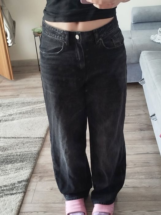 Baggy jeansy czarne house