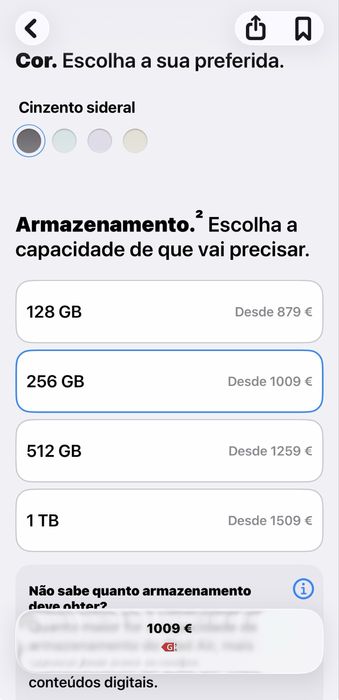 iPad Air M3 Wi-Fi de 13 polegadas 256 GB - Cinzento sideral