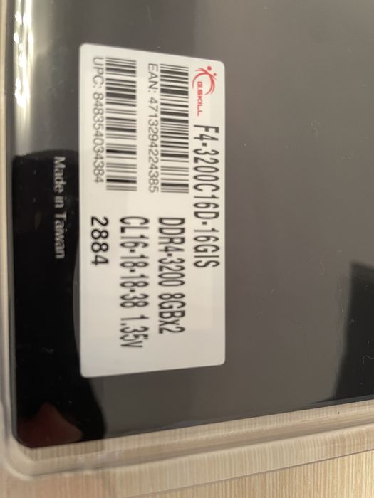 Оперативна памʼять G.Skill ddr4 16gb