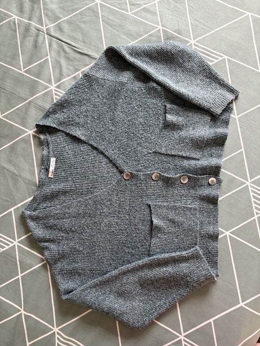 Cardigan azul e cinzento Pull&Bear