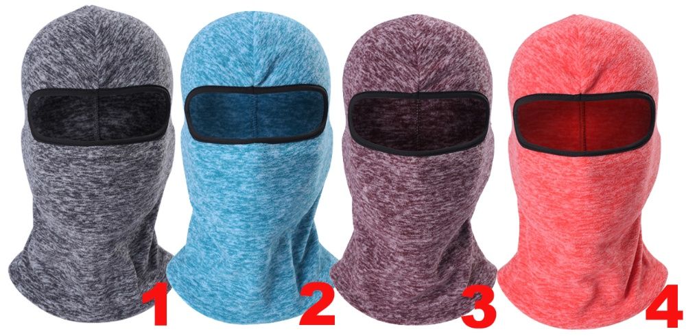 Теплая флисовая балаклава 4цвета, реально толстая и приятная на ощупь