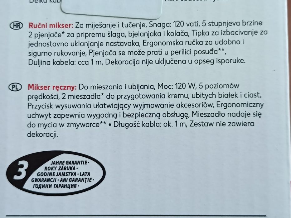 Mikser kuchenny  120 V