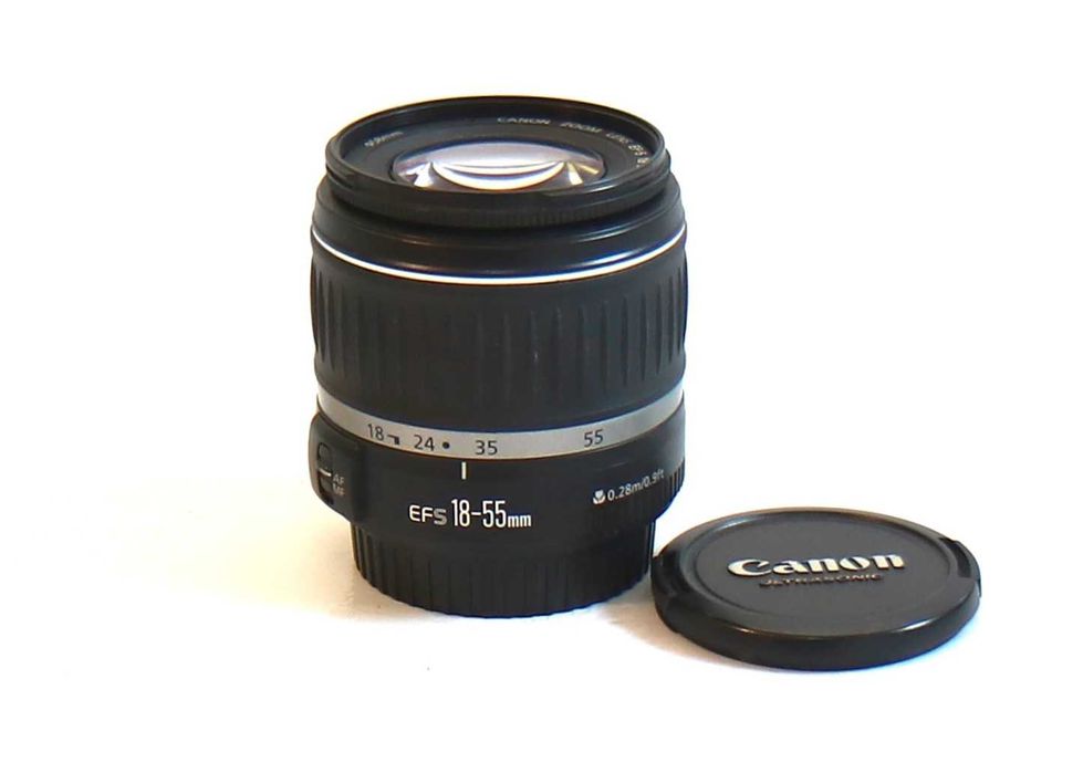 Lente Canon 18-55mm objetiva em bom estado