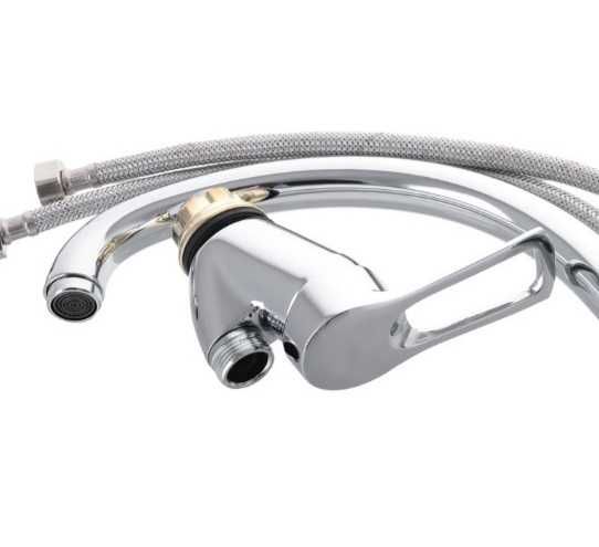 СУПЕР Смеситель/змішувач/кран для кухни G-Ferro 777 на гайке