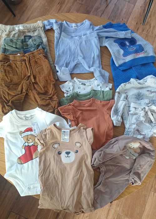 [68cm] Paczka ubranek Cocodrillo H&M ubrań paka komplet zestaw basic