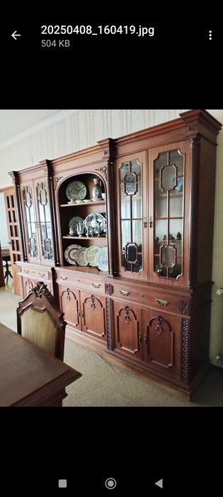 Mobília vintage de sala em nogueira e mobília de quarto completa