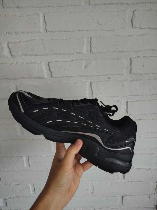 44 Зимові термо кросівки чорні асікс прелеус чоловічі