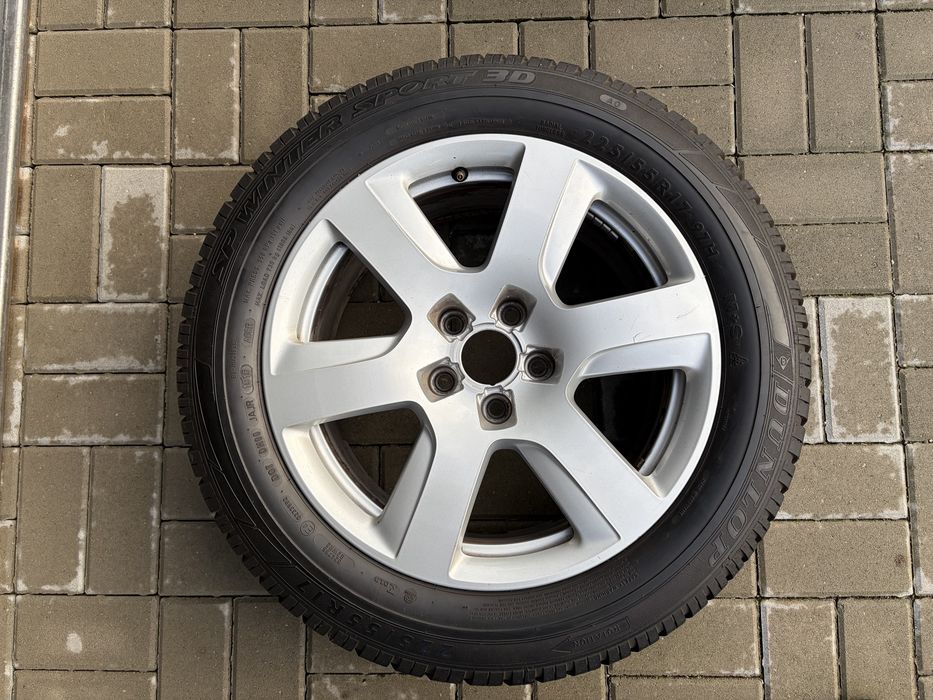 Felgi aluminiowe 17 cali oryginalne Audi, opony 225/55/17