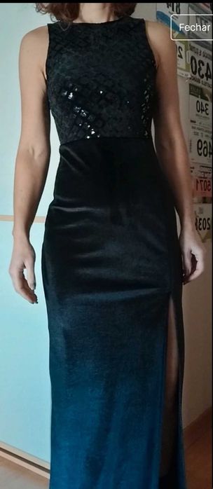 Vestido preto comprido novo