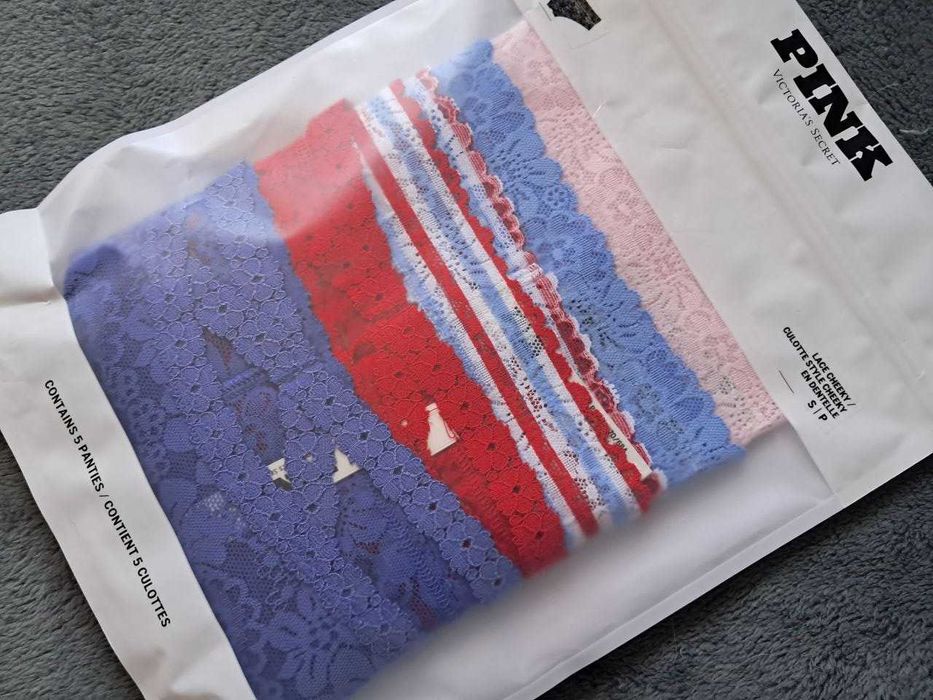 Р-р S, набір 5 шт трусики жіночі Victoria's Secret (Вікторія Сикрет)