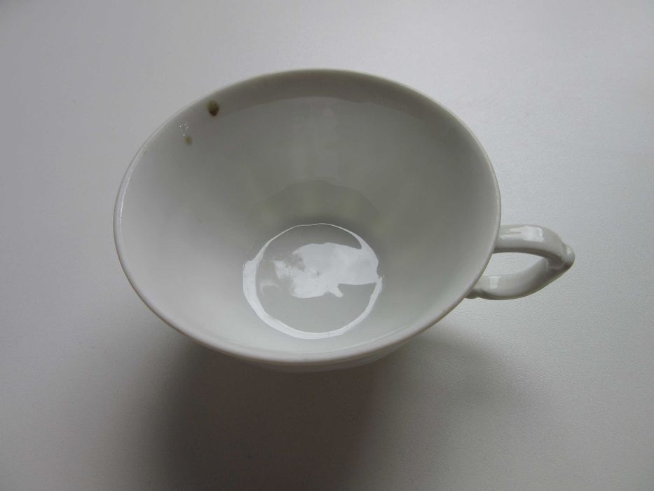 Biała filiżanka z Wałbrzycha .