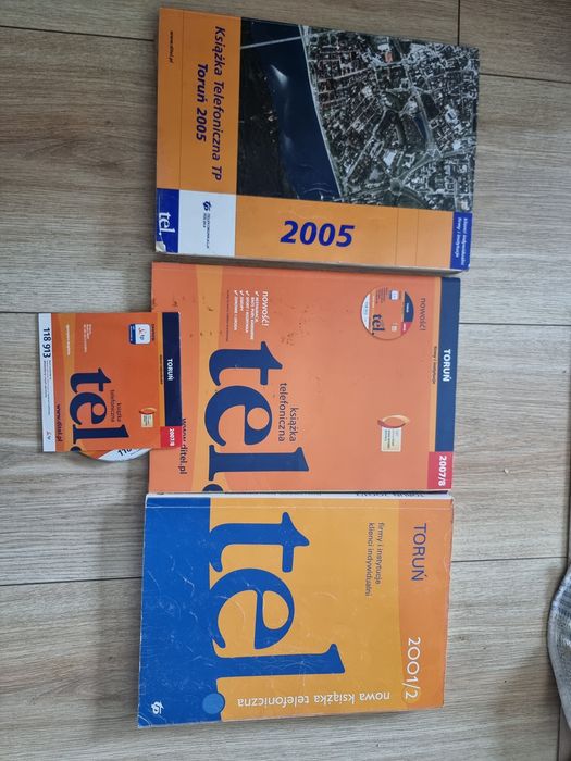 Książki telefoniczne Toruń tp 2001 2005 2007