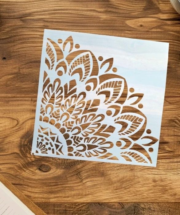 Szablon Mandala -wzór 60x60cm szablon 30x30cm, malarski  tynk, Nr 23
S