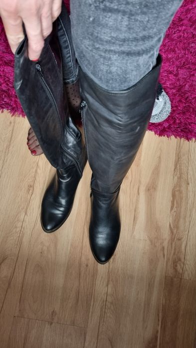 Prima moda kozaki r.39 skórzane czarne